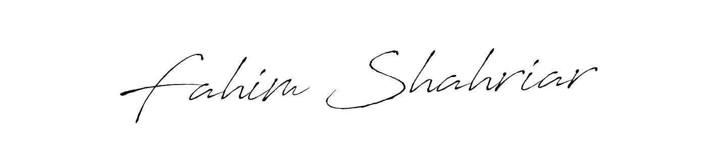 How to make Fahim Shahriar name signature. Use Antro_Vectra style for creating short signs online. This is the latest handwritten sign. Fahim Shahriar signature style 6 images and pictures png