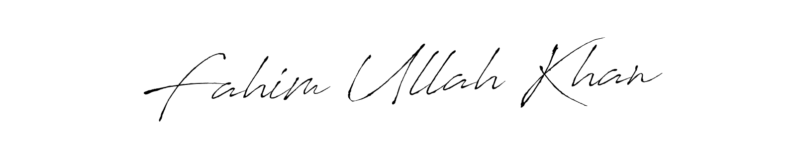 Make a beautiful signature design for name Fahim Ullah Khan. With this signature (Antro_Vectra) style, you can create a handwritten signature for free. Fahim Ullah Khan signature style 6 images and pictures png