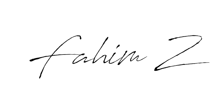 Antro_Vectra is a professional signature style that is perfect for those who want to add a touch of class to their signature. It is also a great choice for those who want to make their signature more unique. Get Fahim Z name to fancy signature for free. Fahim Z signature style 6 images and pictures png