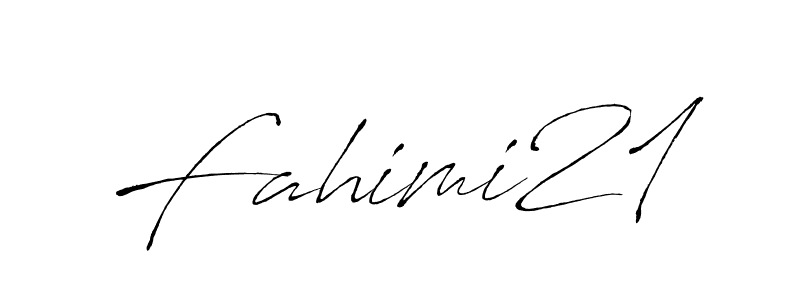 Make a beautiful signature design for name Fahimi21. With this signature (Antro_Vectra) style, you can create a handwritten signature for free. Fahimi21 signature style 6 images and pictures png