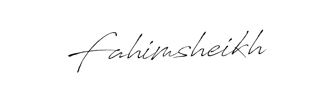 Antro_Vectra is a professional signature style that is perfect for those who want to add a touch of class to their signature. It is also a great choice for those who want to make their signature more unique. Get Fahimsheikh name to fancy signature for free. Fahimsheikh signature style 6 images and pictures png