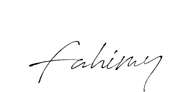 Make a beautiful signature design for name Fahimy. With this signature (Antro_Vectra) style, you can create a handwritten signature for free. Fahimy signature style 6 images and pictures png