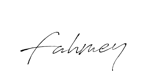 Create a beautiful signature design for name Fahmey. With this signature (Antro_Vectra) fonts, you can make a handwritten signature for free. Fahmey signature style 6 images and pictures png