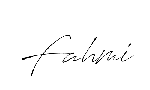 Create a beautiful signature design for name Fahmi. With this signature (Antro_Vectra) fonts, you can make a handwritten signature for free. Fahmi signature style 6 images and pictures png