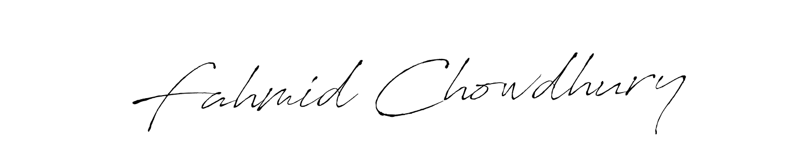 Design your own signature with our free online signature maker. With this signature software, you can create a handwritten (Antro_Vectra) signature for name Fahmid Chowdhury. Fahmid Chowdhury signature style 6 images and pictures png