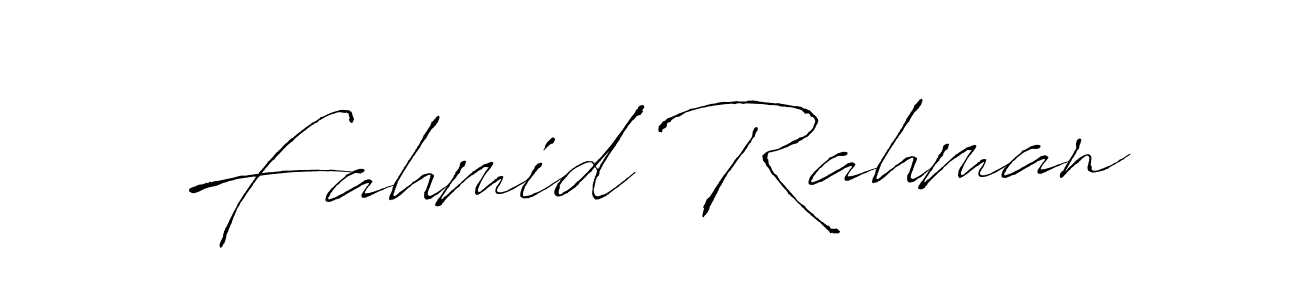 Create a beautiful signature design for name Fahmid Rahman. With this signature (Antro_Vectra) fonts, you can make a handwritten signature for free. Fahmid Rahman signature style 6 images and pictures png