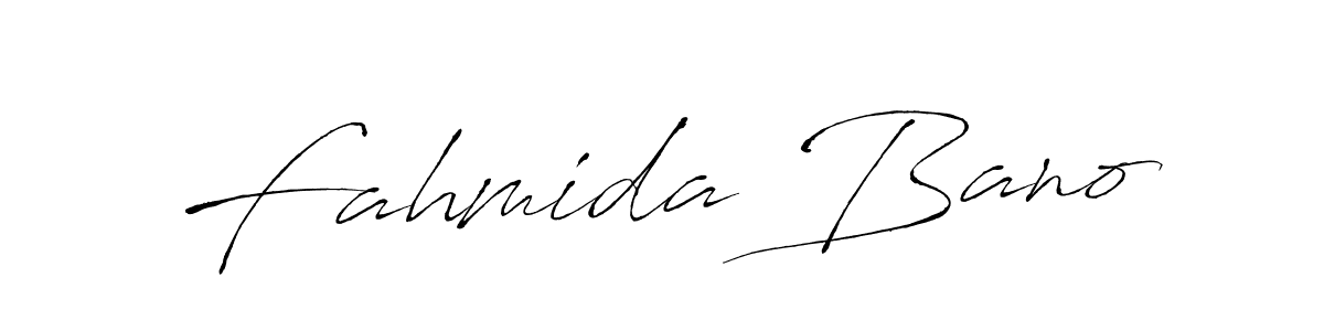 How to make Fahmida Bano name signature. Use Antro_Vectra style for creating short signs online. This is the latest handwritten sign. Fahmida Bano signature style 6 images and pictures png