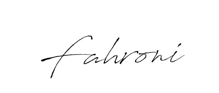 Use a signature maker to create a handwritten signature online. With this signature software, you can design (Antro_Vectra) your own signature for name Fahroni. Fahroni signature style 6 images and pictures png