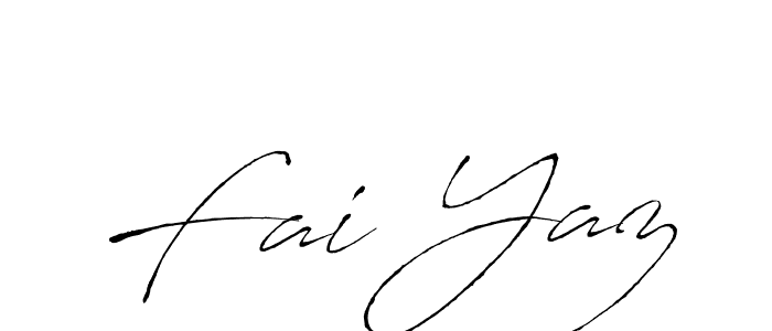 Make a beautiful signature design for name Fai Yaz. With this signature (Antro_Vectra) style, you can create a handwritten signature for free. Fai Yaz signature style 6 images and pictures png