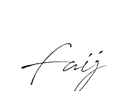 Use a signature maker to create a handwritten signature online. With this signature software, you can design (Antro_Vectra) your own signature for name Faij. Faij signature style 6 images and pictures png