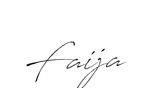 How to make Faija name signature. Use Antro_Vectra style for creating short signs online. This is the latest handwritten sign. Faija signature style 6 images and pictures png