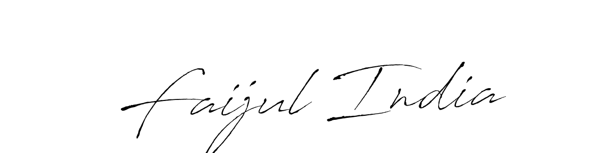 Make a beautiful signature design for name Faijul India. With this signature (Antro_Vectra) style, you can create a handwritten signature for free. Faijul India signature style 6 images and pictures png