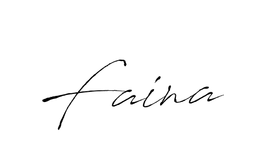 Use a signature maker to create a handwritten signature online. With this signature software, you can design (Antro_Vectra) your own signature for name Faina. Faina signature style 6 images and pictures png