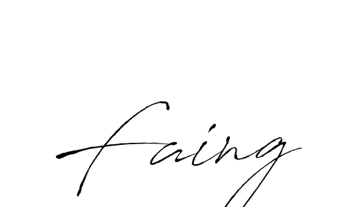 Design your own signature with our free online signature maker. With this signature software, you can create a handwritten (Antro_Vectra) signature for name Faing. Faing signature style 6 images and pictures png