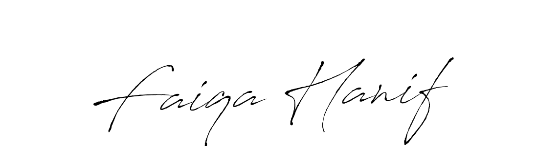 Make a beautiful signature design for name Faiqa Hanif. With this signature (Antro_Vectra) style, you can create a handwritten signature for free. Faiqa Hanif signature style 6 images and pictures png