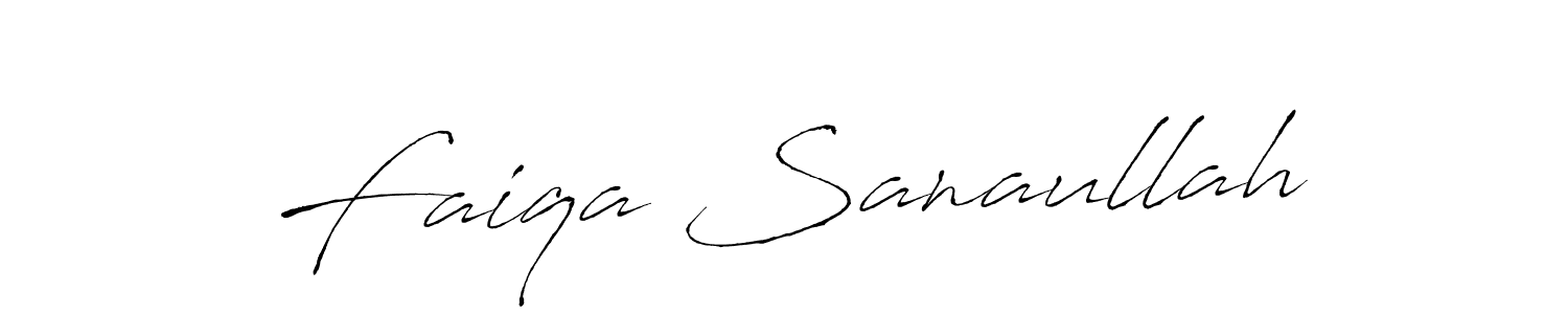 How to make Faiqa Sanaullah signature? Antro_Vectra is a professional autograph style. Create handwritten signature for Faiqa Sanaullah name. Faiqa Sanaullah signature style 6 images and pictures png