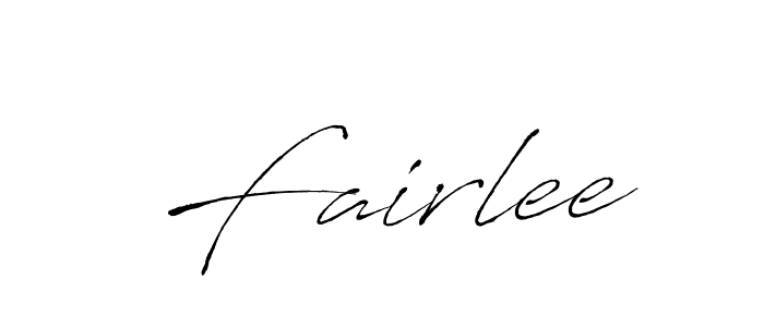 Use a signature maker to create a handwritten signature online. With this signature software, you can design (Antro_Vectra) your own signature for name Fairlee. Fairlee signature style 6 images and pictures png