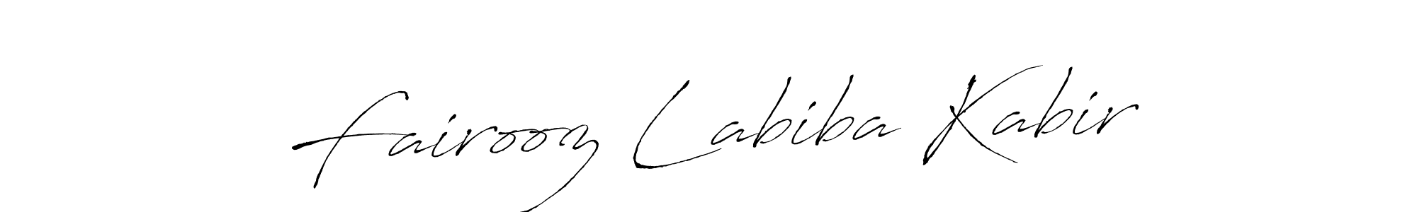 Make a short Fairooz Labiba Kabir signature style. Manage your documents anywhere anytime using Antro_Vectra. Create and add eSignatures, submit forms, share and send files easily. Fairooz Labiba Kabir signature style 6 images and pictures png