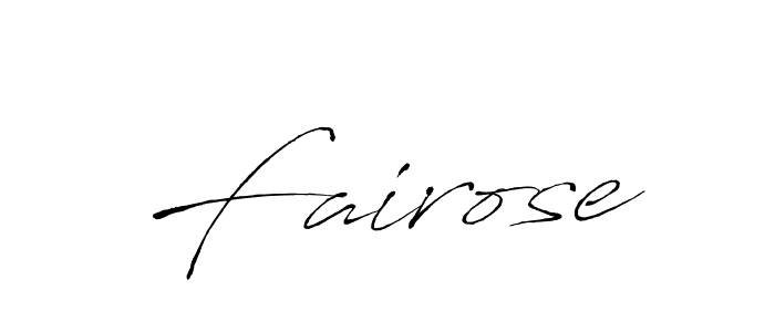 Fairose stylish signature style. Best Handwritten Sign (Antro_Vectra) for my name. Handwritten Signature Collection Ideas for my name Fairose. Fairose signature style 6 images and pictures png