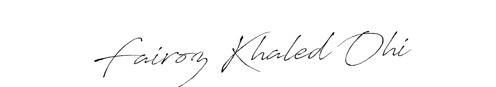 Similarly Antro_Vectra is the best handwritten signature design. Signature creator online .You can use it as an online autograph creator for name Fairoz Khaled Ohi. Fairoz Khaled Ohi signature style 6 images and pictures png