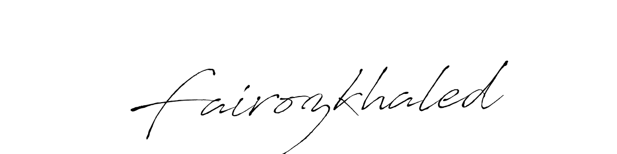 Antro_Vectra is a professional signature style that is perfect for those who want to add a touch of class to their signature. It is also a great choice for those who want to make their signature more unique. Get Fairozkhaled name to fancy signature for free. Fairozkhaled signature style 6 images and pictures png