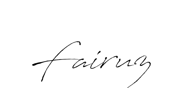 Make a beautiful signature design for name Fairuz. With this signature (Antro_Vectra) style, you can create a handwritten signature for free. Fairuz signature style 6 images and pictures png