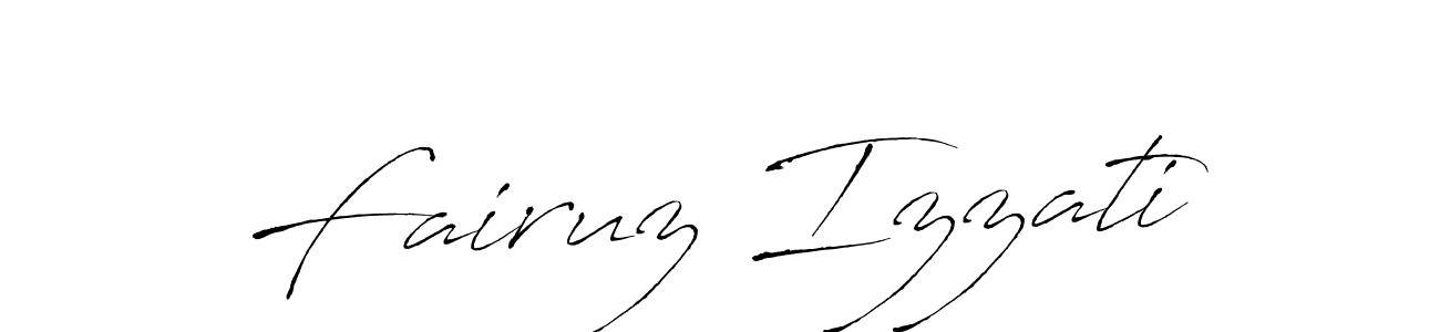 The best way (Antro_Vectra) to make a short signature is to pick only two or three words in your name. The name Fairuz Izzati include a total of six letters. For converting this name. Fairuz Izzati signature style 6 images and pictures png