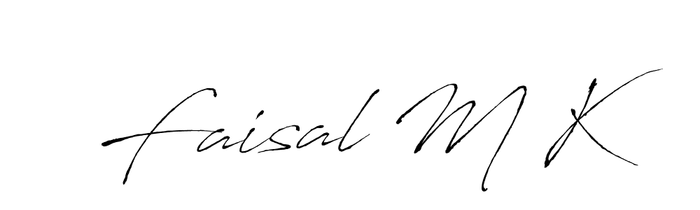 Design your own signature with our free online signature maker. With this signature software, you can create a handwritten (Antro_Vectra) signature for name Faisal M K. Faisal M K signature style 6 images and pictures png