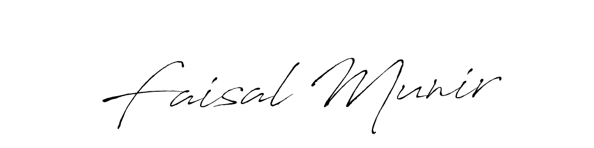 Faisal Munir stylish signature style. Best Handwritten Sign (Antro_Vectra) for my name. Handwritten Signature Collection Ideas for my name Faisal Munir. Faisal Munir signature style 6 images and pictures png