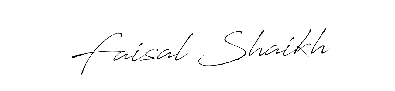Create a beautiful signature design for name Faisal Shaikh. With this signature (Antro_Vectra) fonts, you can make a handwritten signature for free. Faisal Shaikh signature style 6 images and pictures png