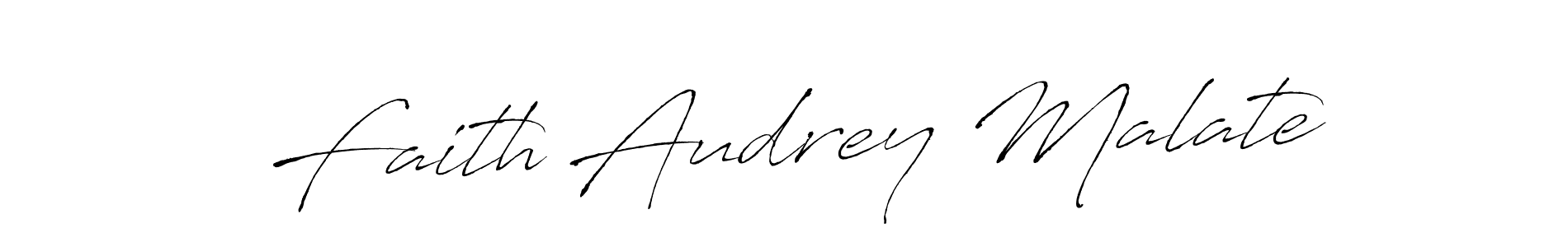 Create a beautiful signature design for name Faith Audrey Malate. With this signature (Antro_Vectra) fonts, you can make a handwritten signature for free. Faith Audrey Malate signature style 6 images and pictures png