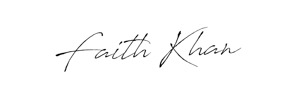 Make a beautiful signature design for name Faith Khan. With this signature (Antro_Vectra) style, you can create a handwritten signature for free. Faith Khan signature style 6 images and pictures png