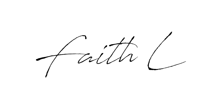 Use a signature maker to create a handwritten signature online. With this signature software, you can design (Antro_Vectra) your own signature for name Faith L. Faith L signature style 6 images and pictures png