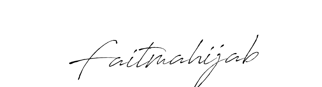 Use a signature maker to create a handwritten signature online. With this signature software, you can design (Antro_Vectra) your own signature for name Faitmahijab. Faitmahijab signature style 6 images and pictures png
