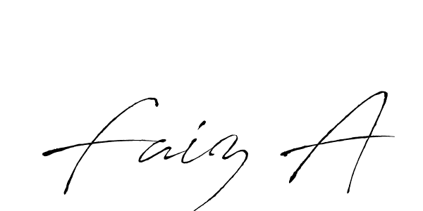 Faiz A stylish signature style. Best Handwritten Sign (Antro_Vectra) for my name. Handwritten Signature Collection Ideas for my name Faiz A. Faiz A signature style 6 images and pictures png