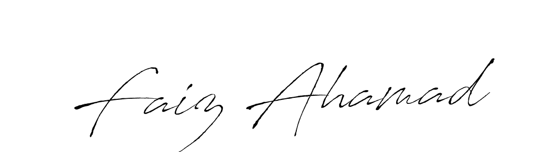 How to make Faiz Ahamad name signature. Use Antro_Vectra style for creating short signs online. This is the latest handwritten sign. Faiz Ahamad signature style 6 images and pictures png