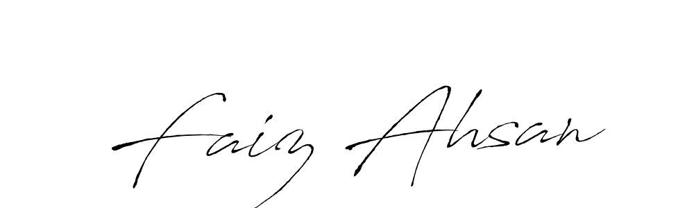 Make a beautiful signature design for name Faiz Ahsan. With this signature (Antro_Vectra) style, you can create a handwritten signature for free. Faiz Ahsan signature style 6 images and pictures png
