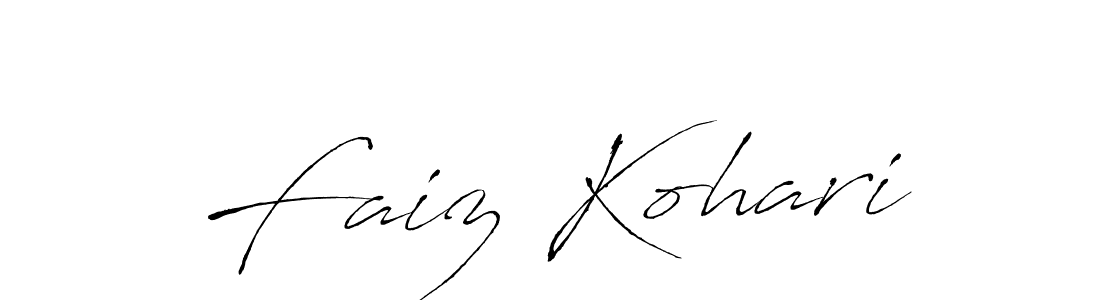 Create a beautiful signature design for name Faiz Kohari. With this signature (Antro_Vectra) fonts, you can make a handwritten signature for free. Faiz Kohari signature style 6 images and pictures png