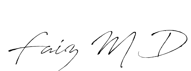 Create a beautiful signature design for name Faiz M D. With this signature (Antro_Vectra) fonts, you can make a handwritten signature for free. Faiz M D signature style 6 images and pictures png