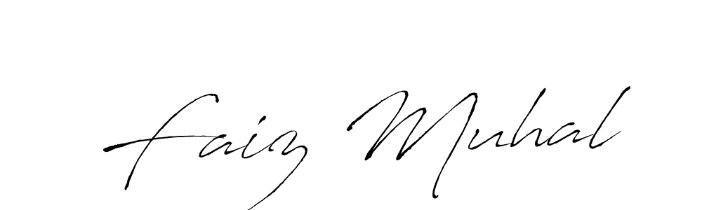 Make a beautiful signature design for name Faiz Muhal. With this signature (Antro_Vectra) style, you can create a handwritten signature for free. Faiz Muhal signature style 6 images and pictures png