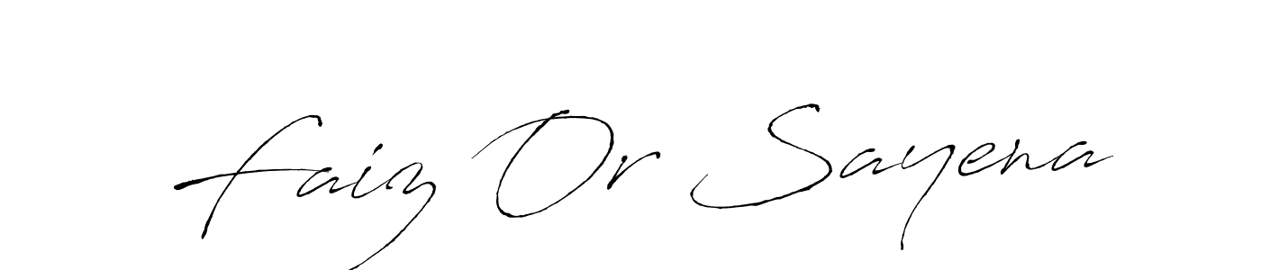 Also we have Faiz Or Sayena name is the best signature style. Create professional handwritten signature collection using Antro_Vectra autograph style. Faiz Or Sayena signature style 6 images and pictures png