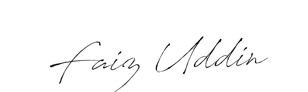 Create a beautiful signature design for name Faiz Uddin. With this signature (Antro_Vectra) fonts, you can make a handwritten signature for free. Faiz Uddin signature style 6 images and pictures png
