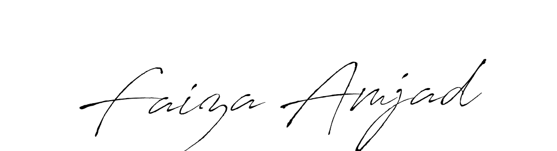 How to make Faiza Amjad name signature. Use Antro_Vectra style for creating short signs online. This is the latest handwritten sign. Faiza Amjad signature style 6 images and pictures png