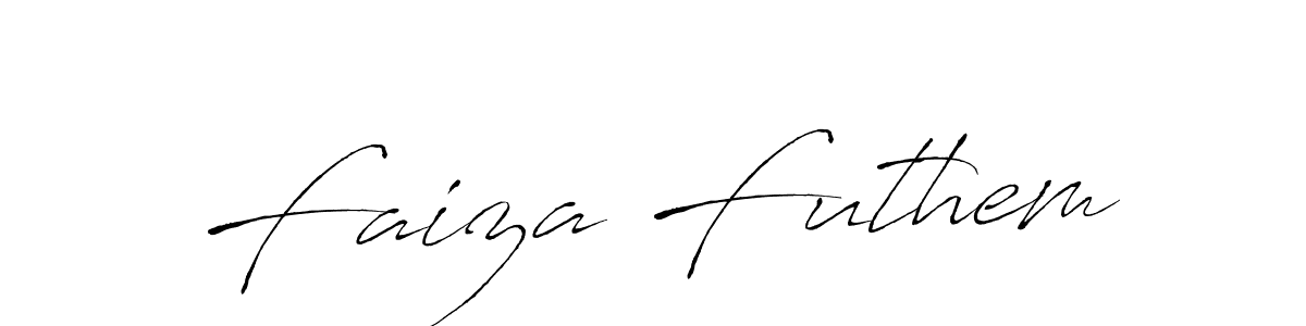 Use a signature maker to create a handwritten signature online. With this signature software, you can design (Antro_Vectra) your own signature for name Faiza Futhem. Faiza Futhem signature style 6 images and pictures png