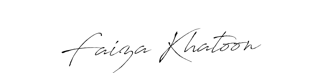 How to make Faiza Khatoon name signature. Use Antro_Vectra style for creating short signs online. This is the latest handwritten sign. Faiza Khatoon signature style 6 images and pictures png