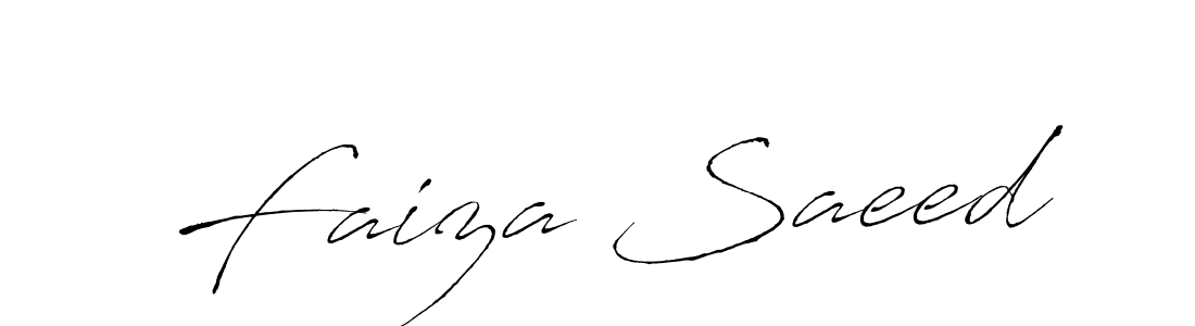 Create a beautiful signature design for name Faiza Saeed. With this signature (Antro_Vectra) fonts, you can make a handwritten signature for free. Faiza Saeed signature style 6 images and pictures png