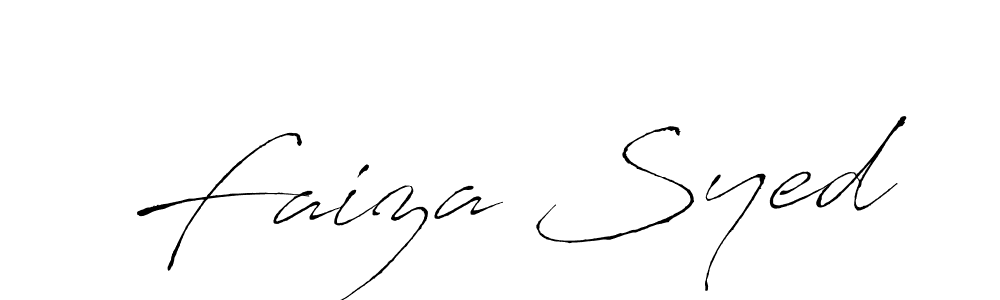 Use a signature maker to create a handwritten signature online. With this signature software, you can design (Antro_Vectra) your own signature for name Faiza Syed. Faiza Syed signature style 6 images and pictures png