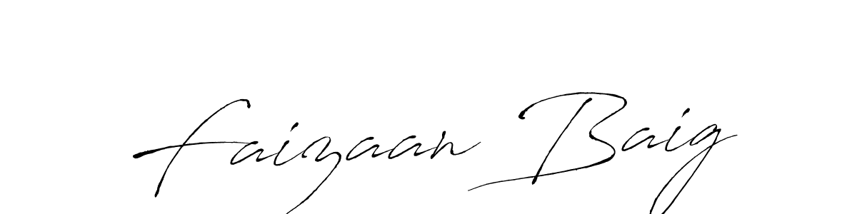 Create a beautiful signature design for name Faizaan Baig. With this signature (Antro_Vectra) fonts, you can make a handwritten signature for free. Faizaan Baig signature style 6 images and pictures png