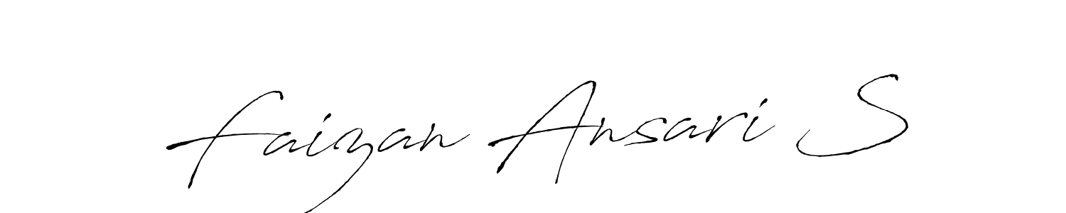 Design your own signature with our free online signature maker. With this signature software, you can create a handwritten (Antro_Vectra) signature for name Faizan Ansari S. Faizan Ansari S signature style 6 images and pictures png