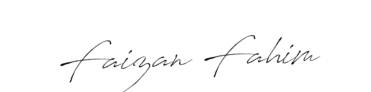 Design your own signature with our free online signature maker. With this signature software, you can create a handwritten (Antro_Vectra) signature for name Faizan Fahim. Faizan Fahim signature style 6 images and pictures png
